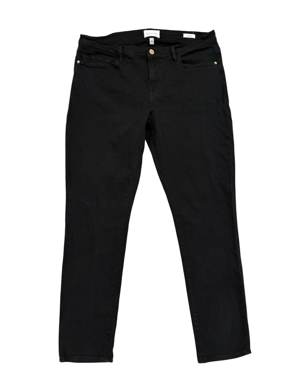 Frame Denim Jeans Women’s Washed Black Le Garçon Straight-Leg LIKE NEW - Picture 3 of 8